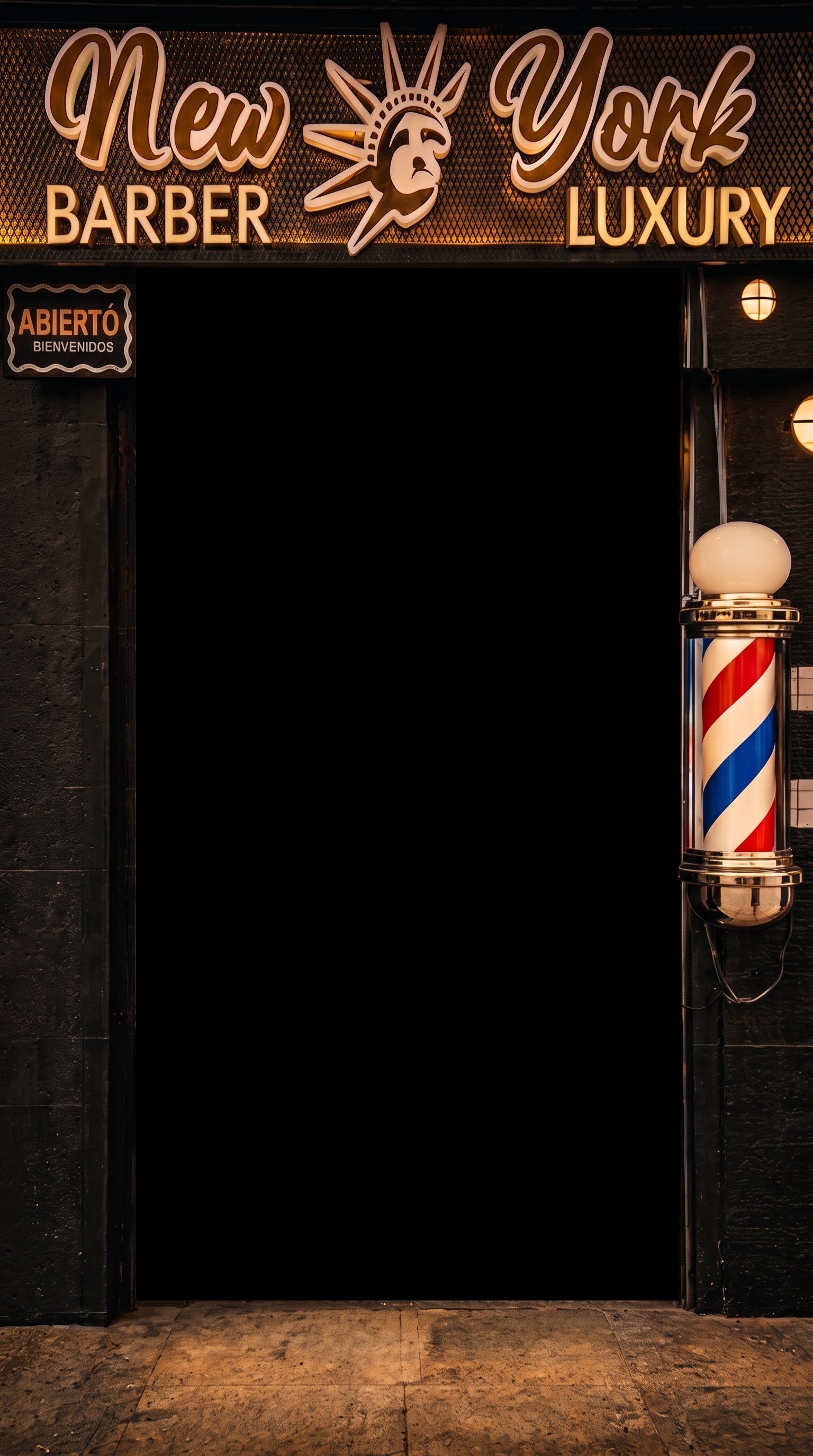 Fachada Barbería con iPhone